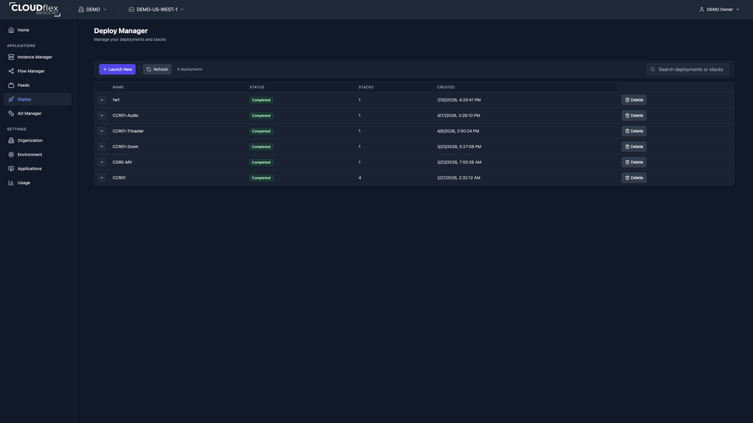 CLOUDflex Deploy Manager
