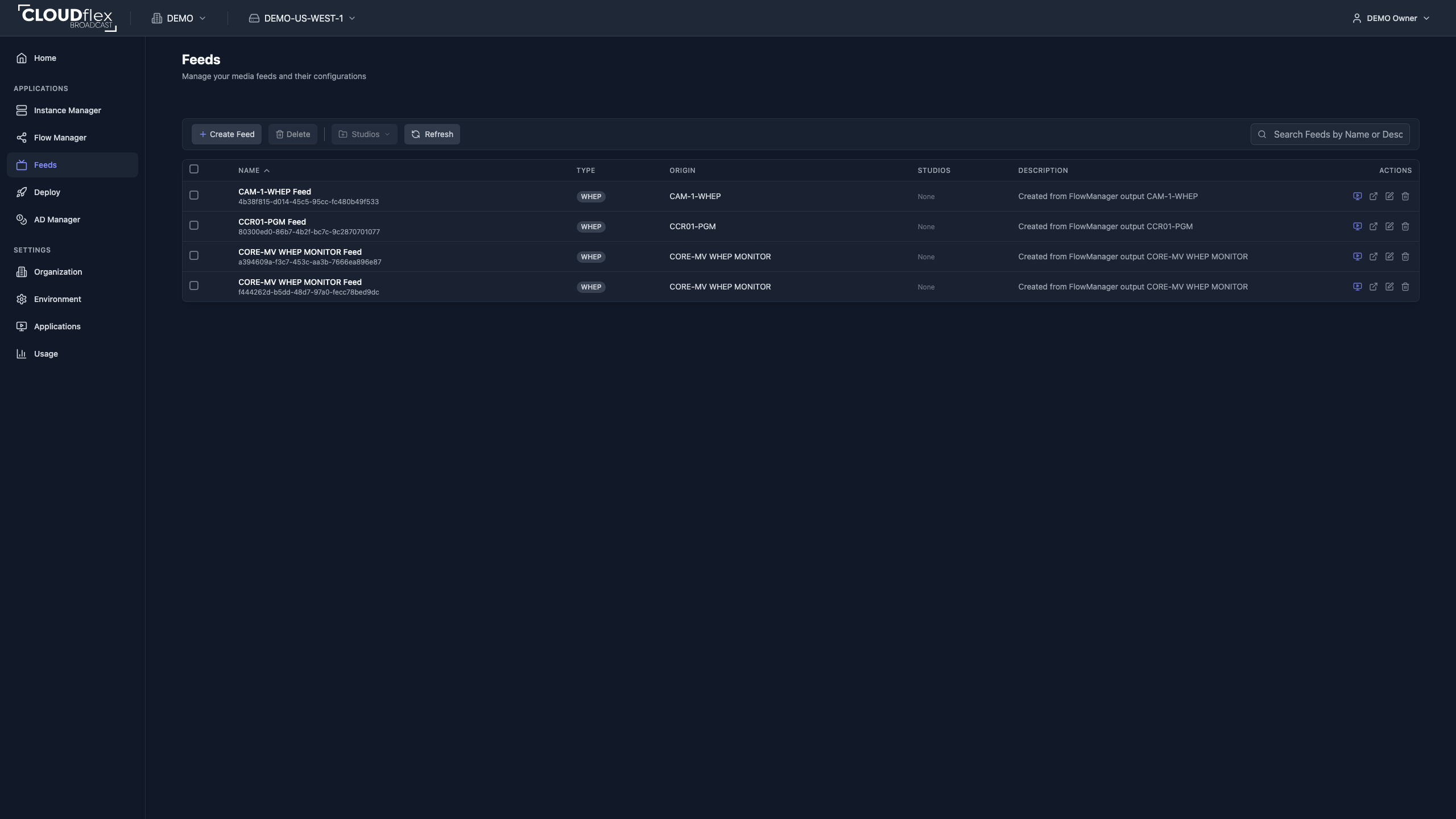 CLOUDflex Feed Manager