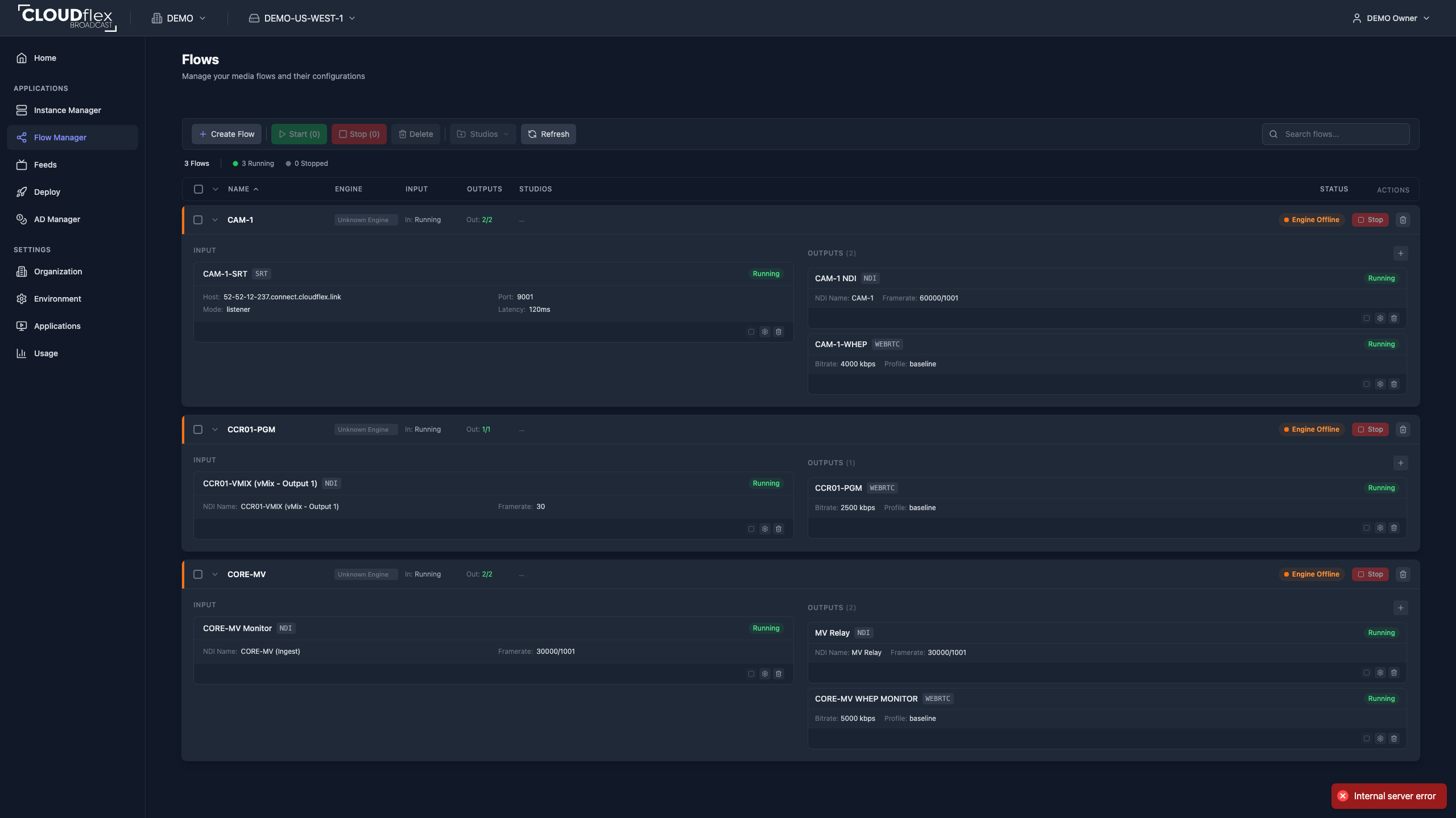 CLOUDflex Flow Manager